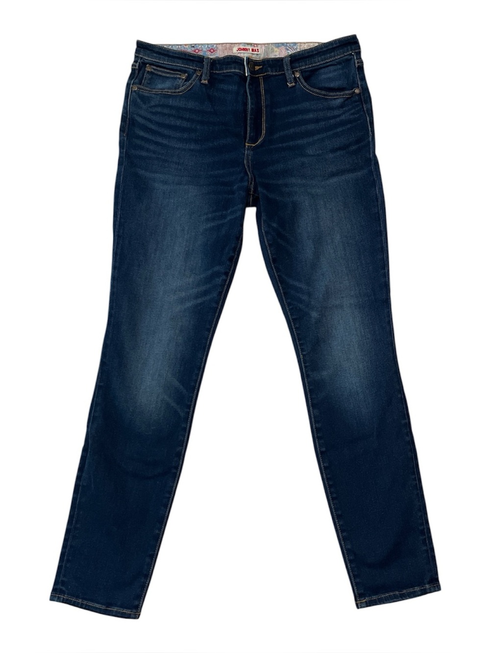 Johnny Was Skinny Jeans Size 30 Boho Festival Stretch Denim Mid Rise Dark Wash - Picture 2 of 11